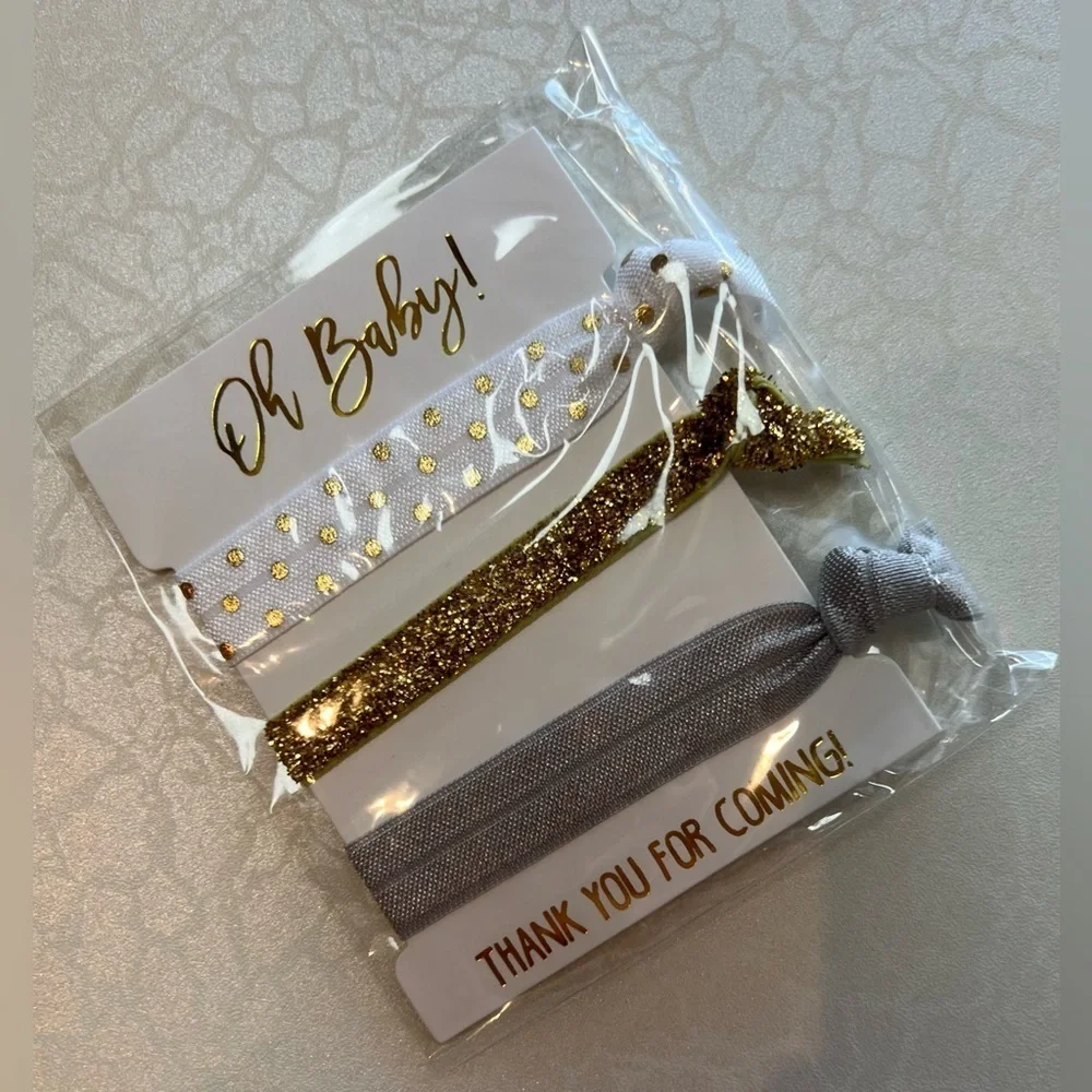SET: “Oh Baby” | 8- pieces, 3 hair ties each. Baby shower gift.